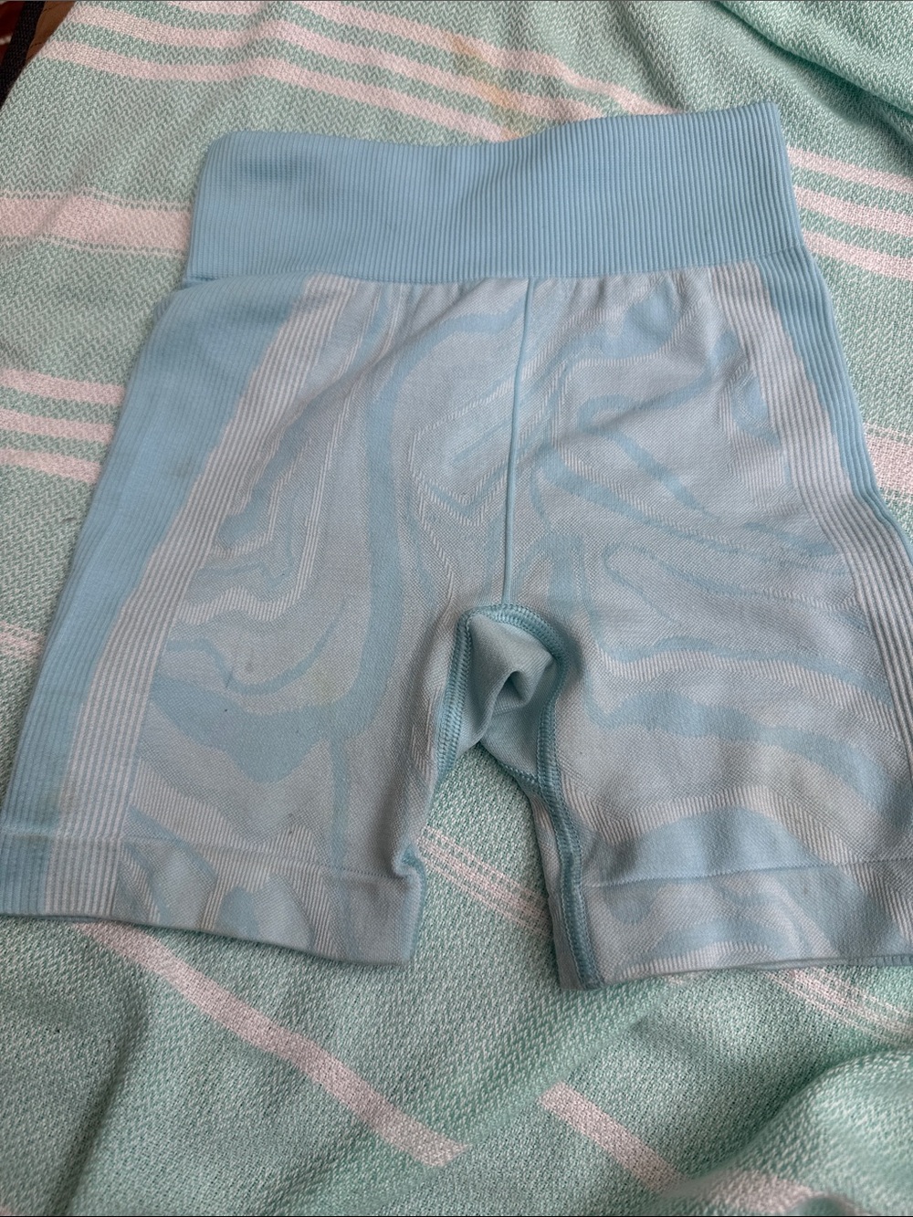 Kids Light Blue Seamless Active Shorts